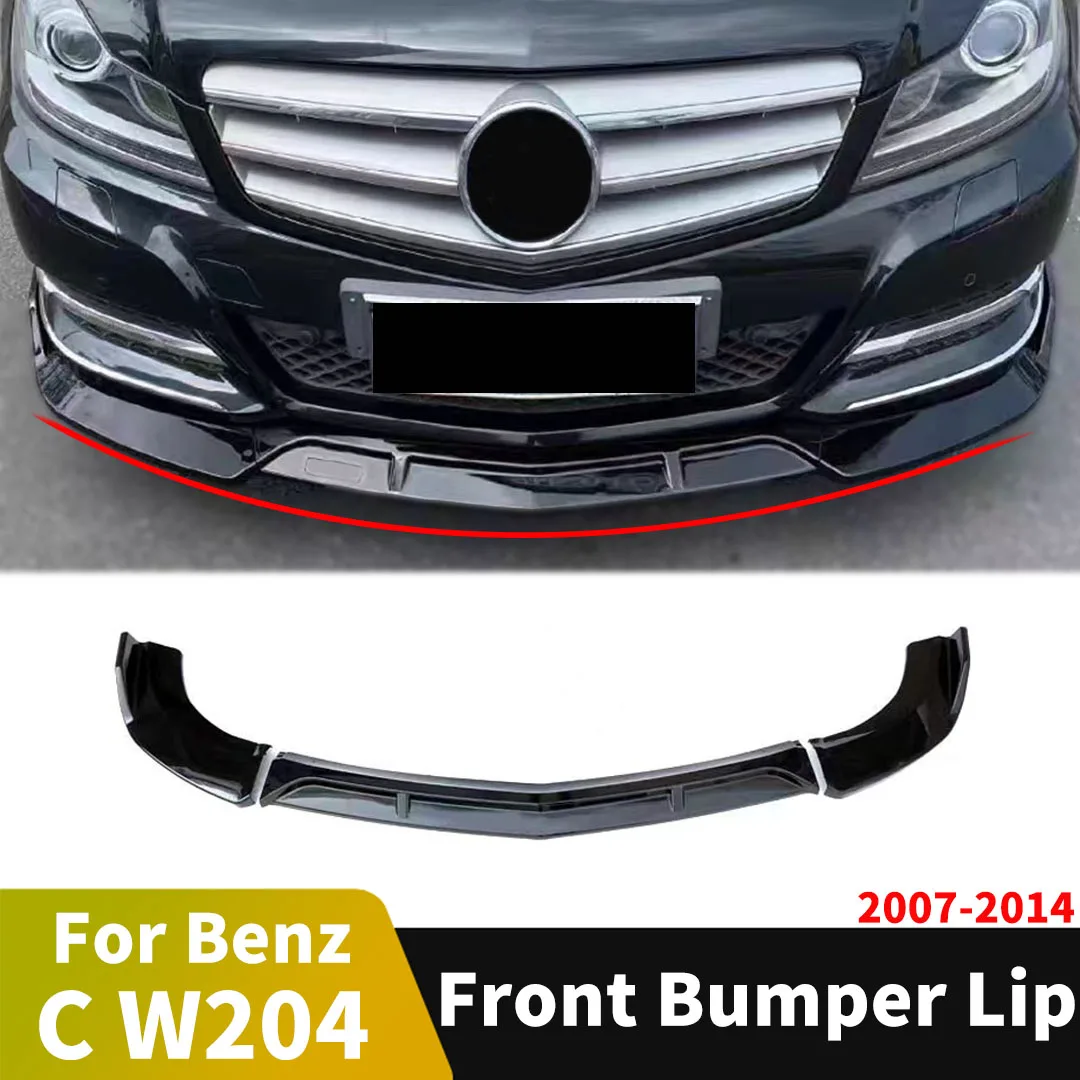 

Styling Front Bumper Lip Chin Tuning For Mercedes W204 Benz C Sedan 2007-2014 Like C200 C250 C180 C300 Deflector Accessories