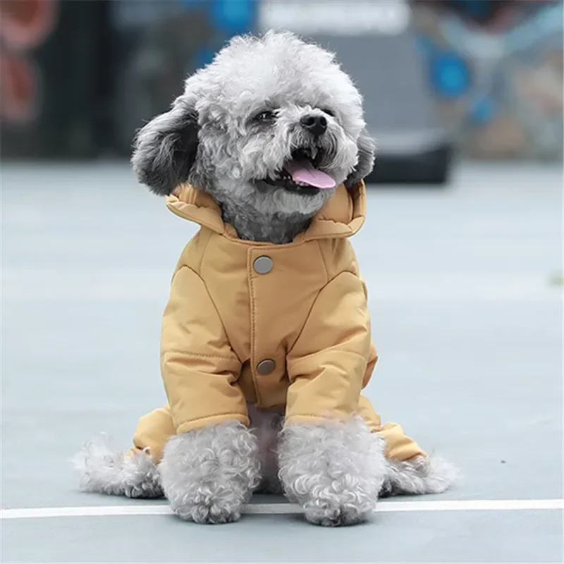 Pet Winter Clothes Dog Apparel Small Dog Costume Jumpsuit Thicken Warm Coat Jacket Yorkshire Pomeranian Poodle Puppy Clothing