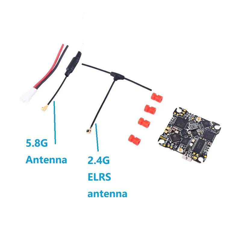 JHEMCU F411ELVTX 1S-2S ELRS 12A ESC 400MW VTX para RC FPV Quadcopter accesorios pieza de repuesto para Dron de carreras