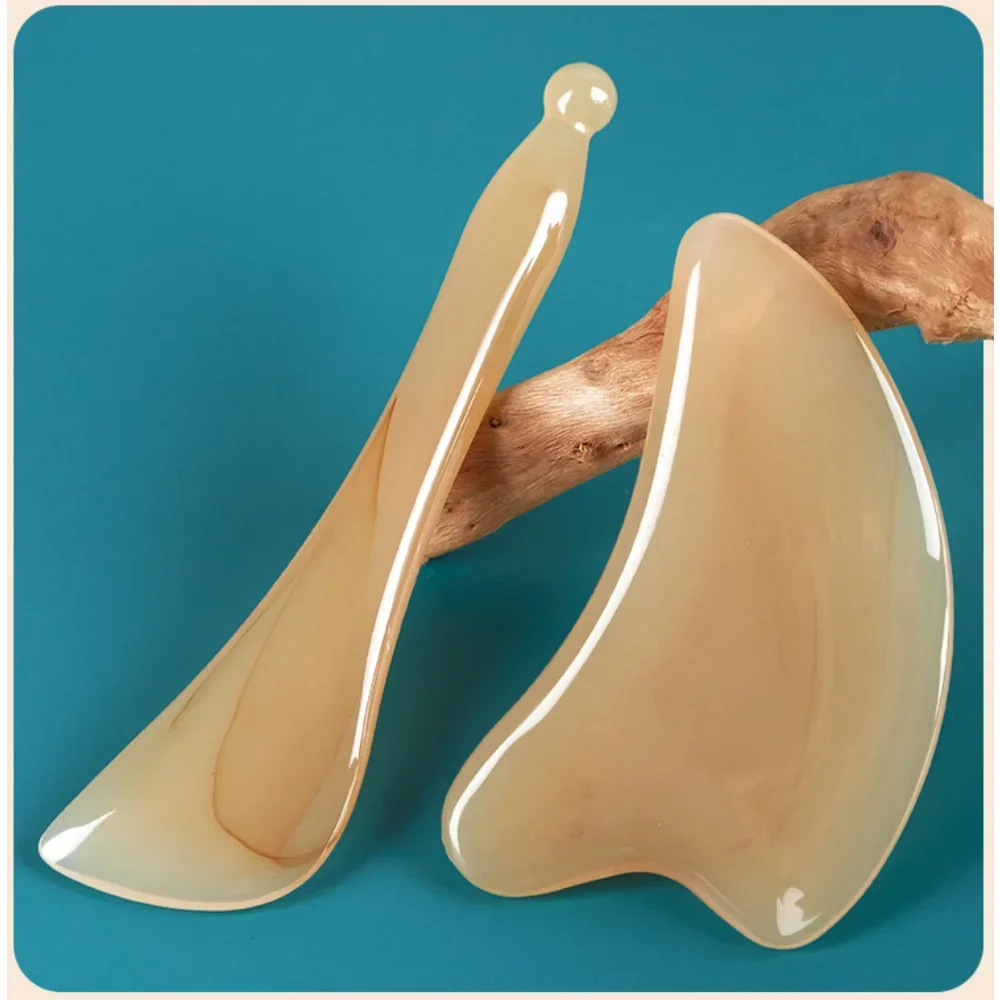 

2PCS Multifunctional Scraper Massage Scraper Facial Beauty Stick Meridian Facial Beauty Natural Horn Special