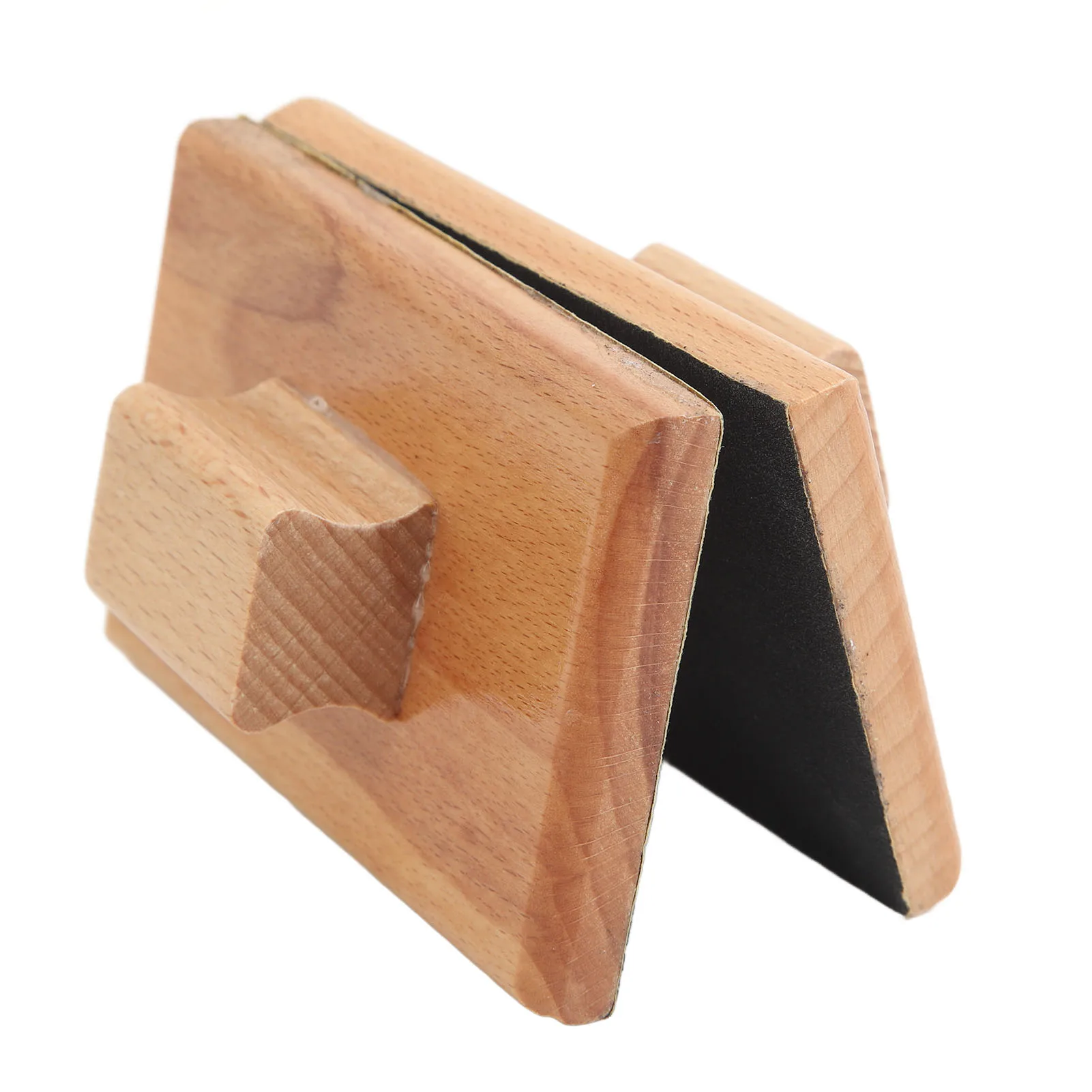 1 Pair Musical Sand Block 10x6cm Wooden Instrument Music Toy for Playing Performance