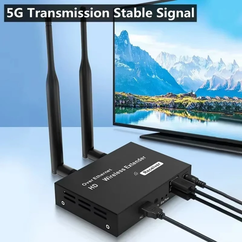 

200M 1080P -Compatible Wireless Extender HD Transmission Projector Video Extension for Laptop TV Projector Monitor-ELEC