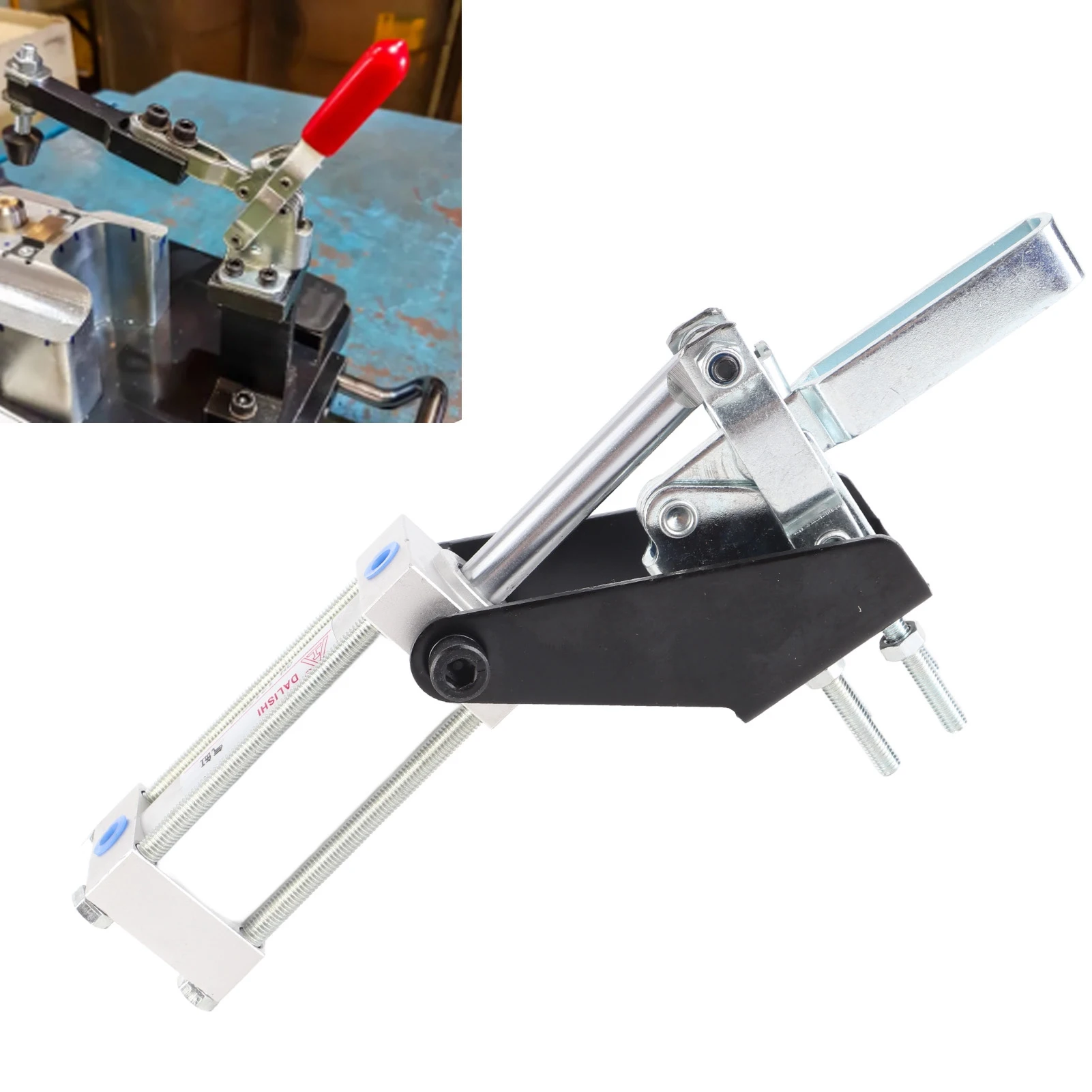 Morsetto pneumatico 227 kg Forza di serraggio Cilindro pneumatico Morsetto di fissaggio pneumatico Cilindro accessorio Morsetto pneumatico Morsetto a ginocchiera aria