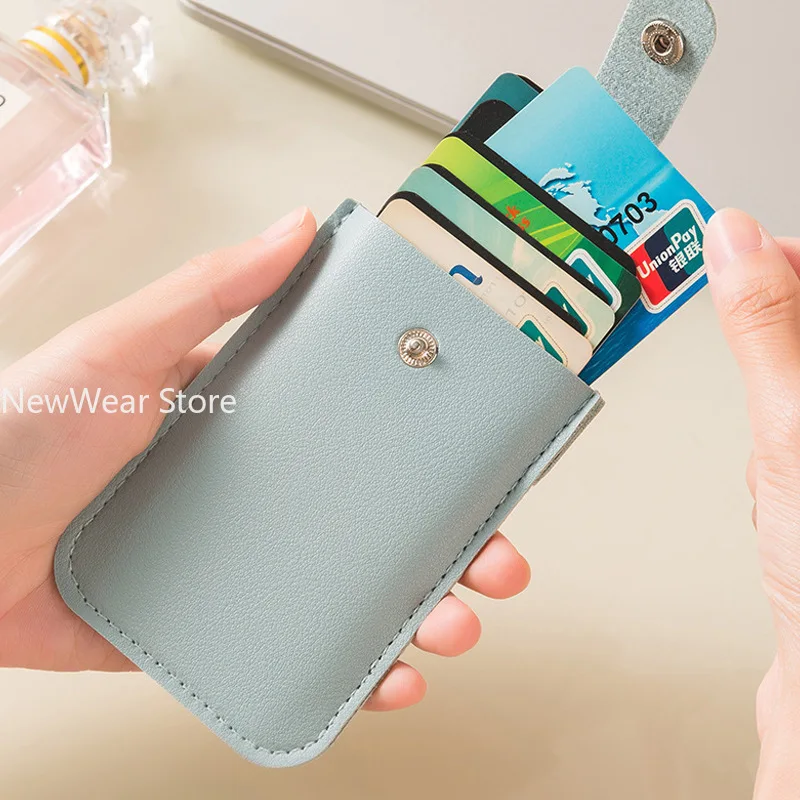 

PU Leather Multi Layer Pull Tab Slim Card Holder ID Organizer Unisex Portable Wallet