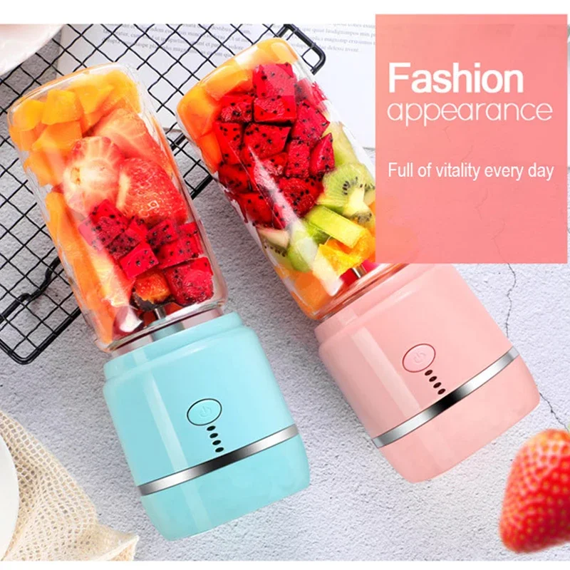 Espremedor de frutas elétrico portátil sem fio usb recarregável 6 lâminas mini misturador multifuncional verão smoothie liquidificador máquina