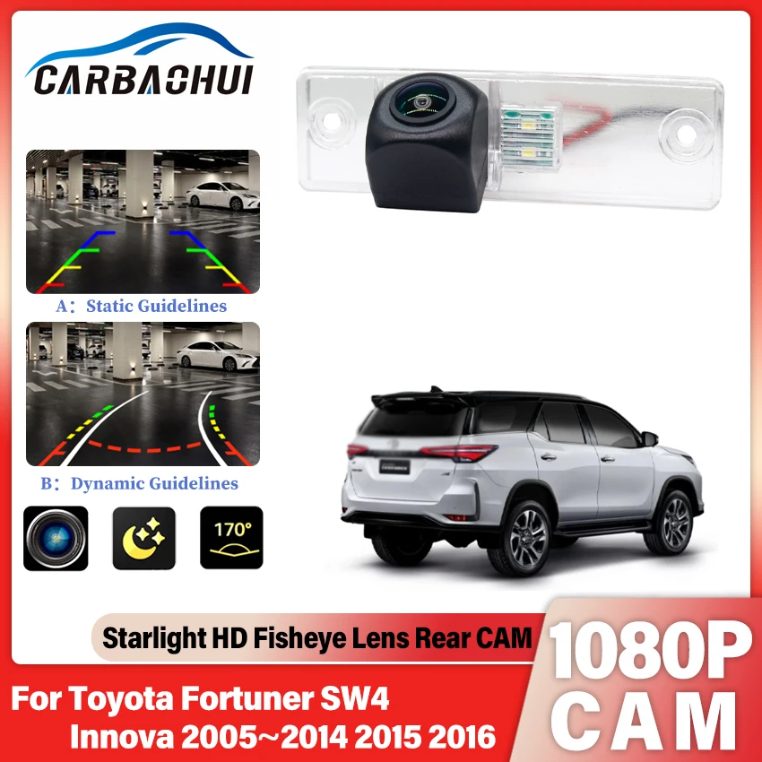 170° HD 1080P Car Rear View Camera For Toyota Fortuner SW4 Innova 2005~2013 2014 2015 2016 Night Vision Reverse Reversing