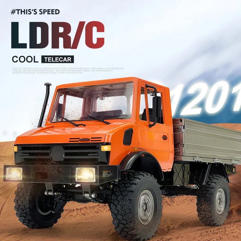 LD1201 1:12 Unimog RC รถรุ่น Differential Lock เกียร์ห้าช่องปีนเขารีโมทคอนโทรลของเล่นคริสต์มาสของขวัญ