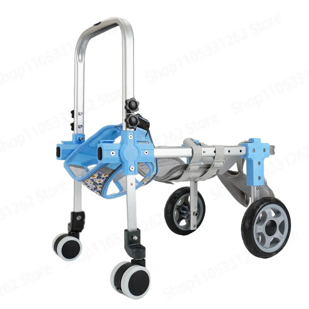 Pet Wheelchair For Cat Retractable Lightweight Assist Vehicle Upgraded Rear Leg Support Bracket For Hind Limb Rehabilitation