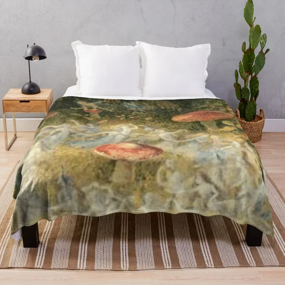 Robert Doyle: In Fairyland Illustration, Vintage Art Throw Blanket Bed Nap Sofa Blankets