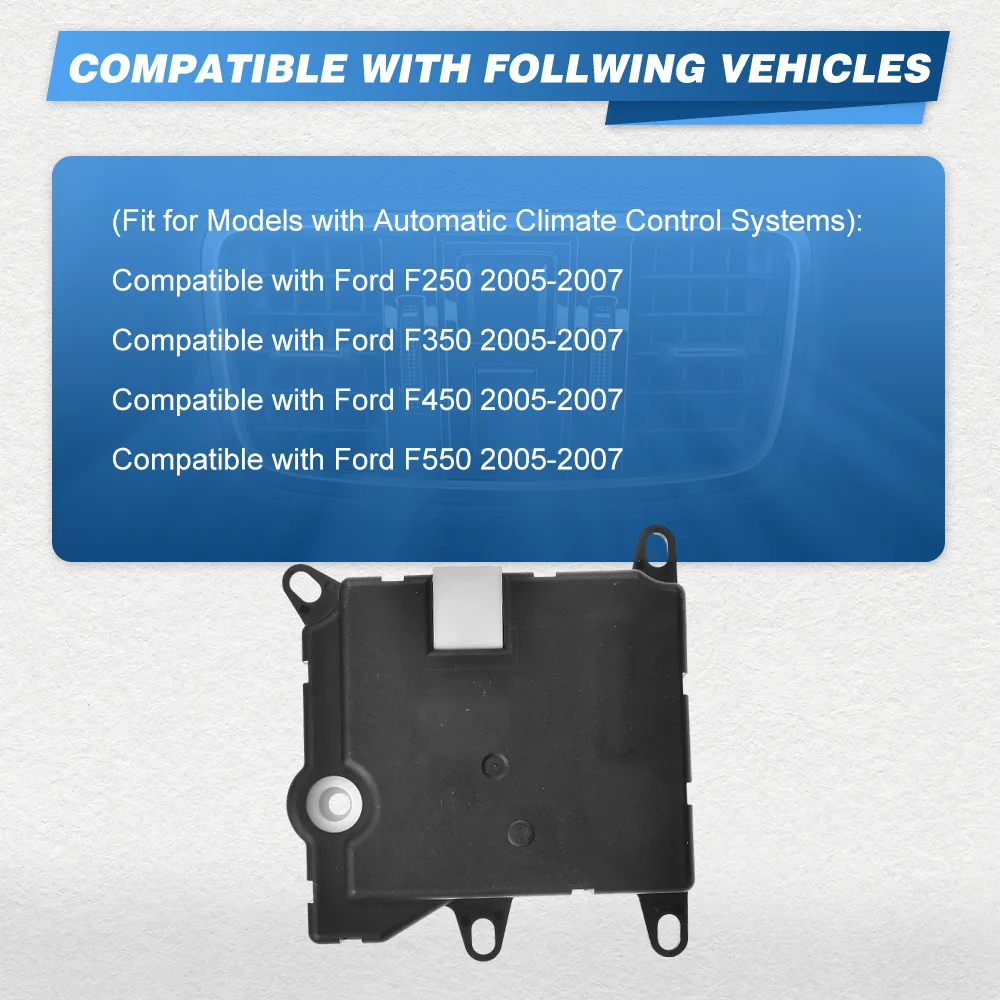 

For Ford F250 F350 F450 F550 2005 2006 2007 8 Pins HVAC Heater Blend Door Actuator 3C7Z19E616AA, XC3Z19E616BA, 604272, J04047,