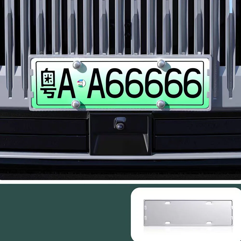 For ZEEKR 9X 2025 2026 Full Edge License Plate Frame Original Color New Traffic Regulation Compliant EV Green Plate Holder