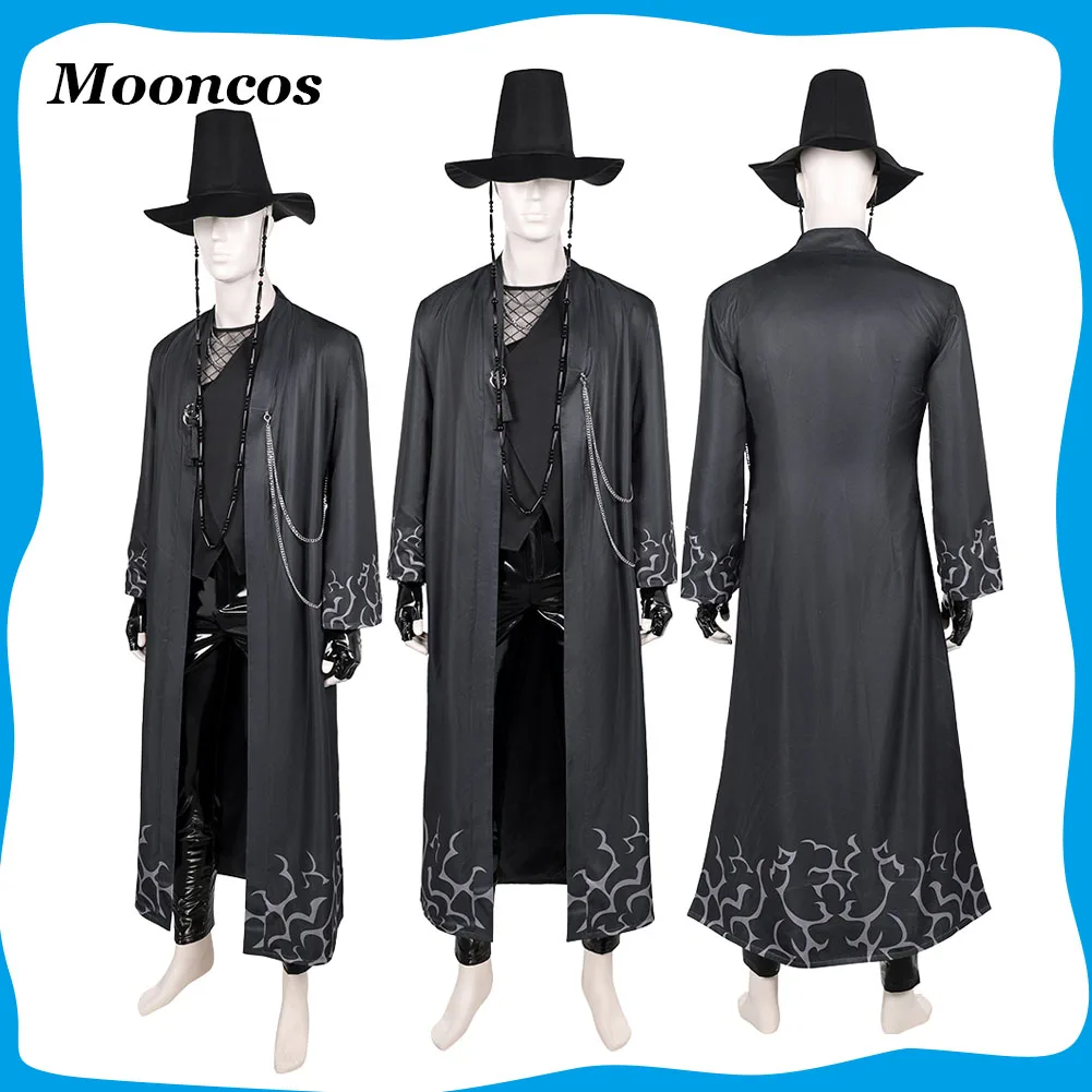 

Disguise Abby Demon Hunter OF Kpop Cosplay Costume Black Uniform Coat Hat Set for Men Male Adult Halloween Carnival Party Suit