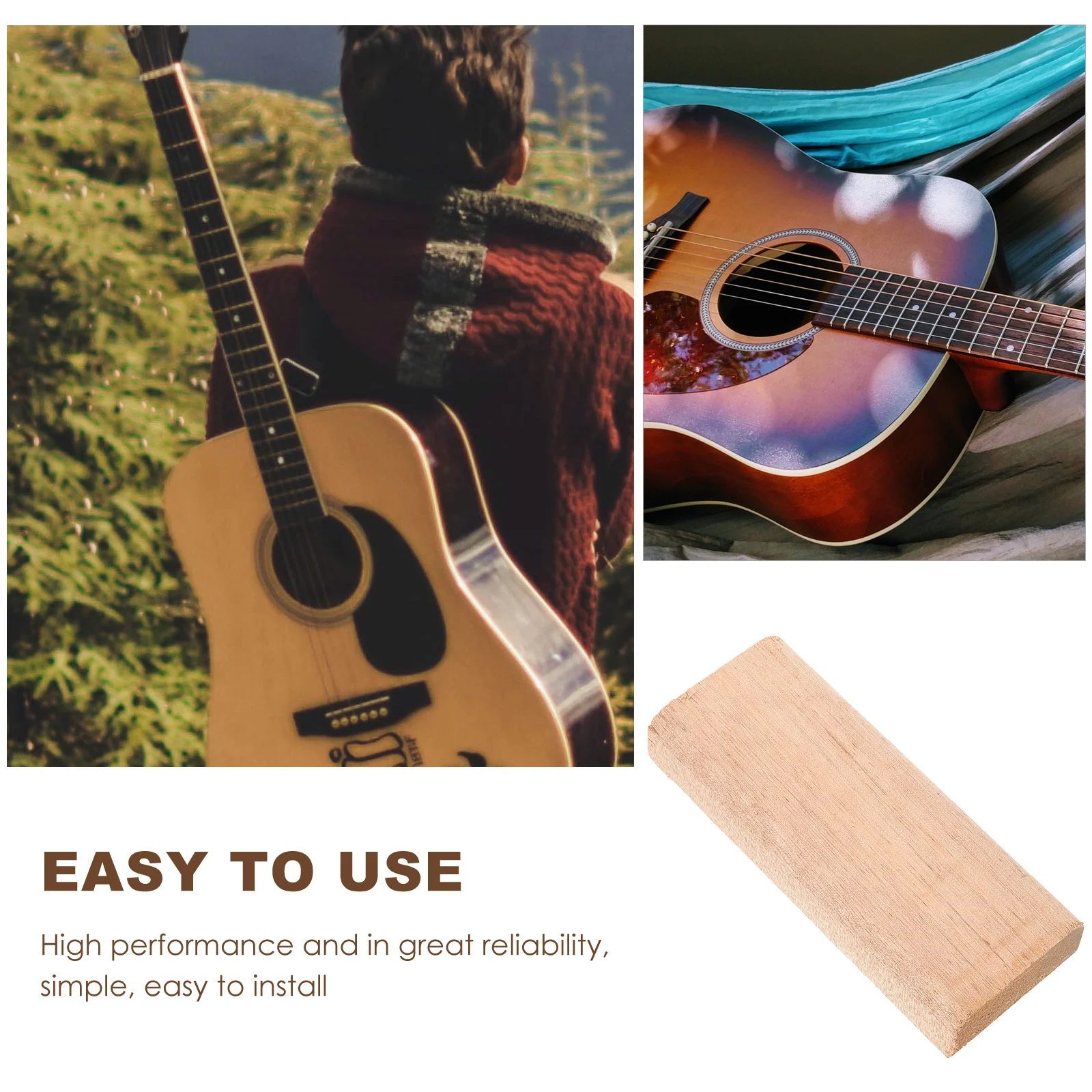 

Automatic Guitar Backrest Block Support Wood Acoustic Parts Accessories for Beginners