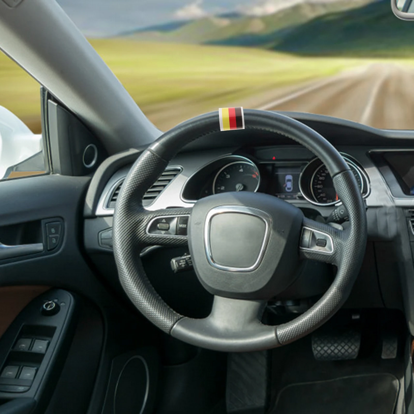 

2Pcs Steering Wheel Centering Sticker Car Steering Decal Safe Reminder Universal Car Sticker Decoration for Vehicle