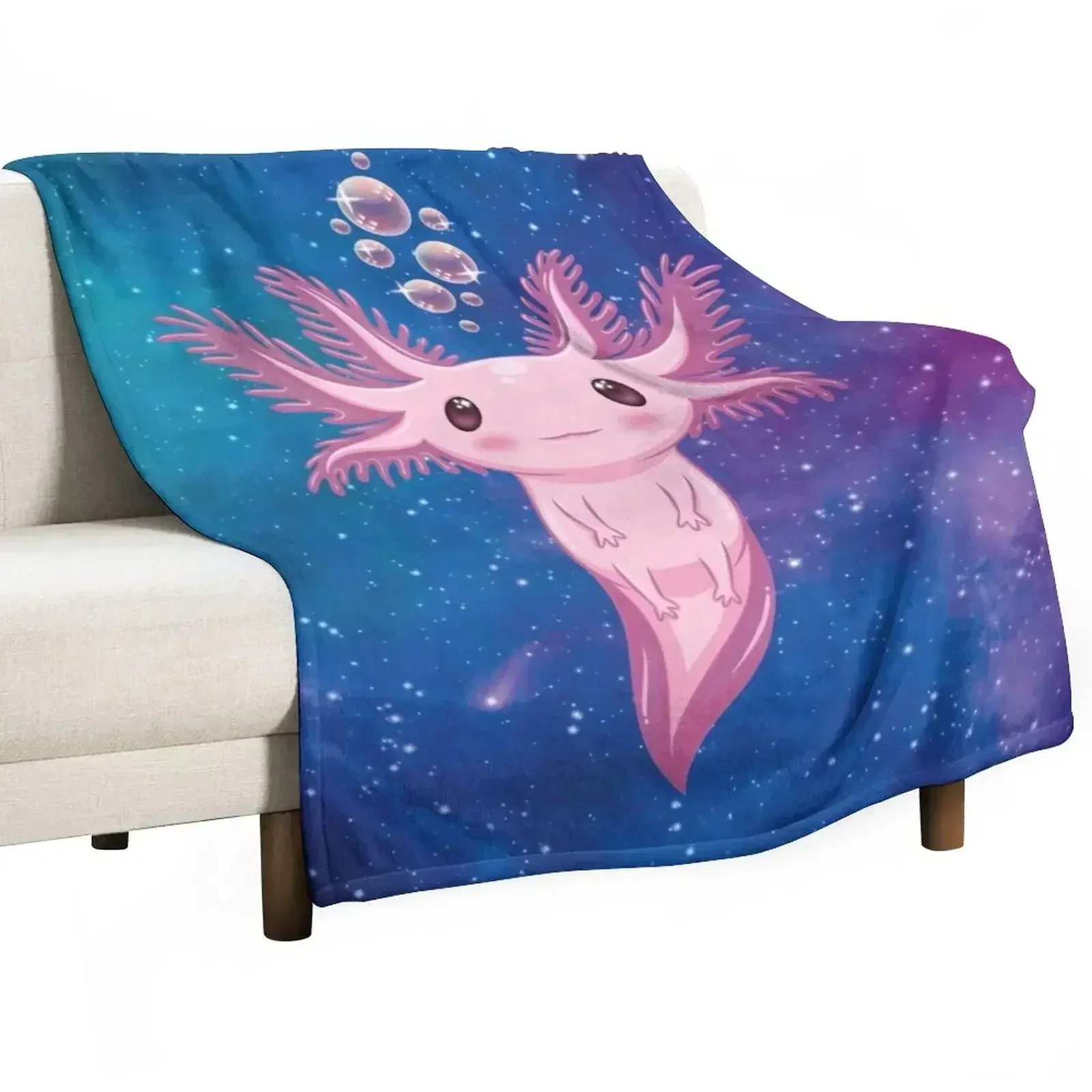 

Astrolotl Throw Blanket Portable Lightweight Blanket for Travel Camping