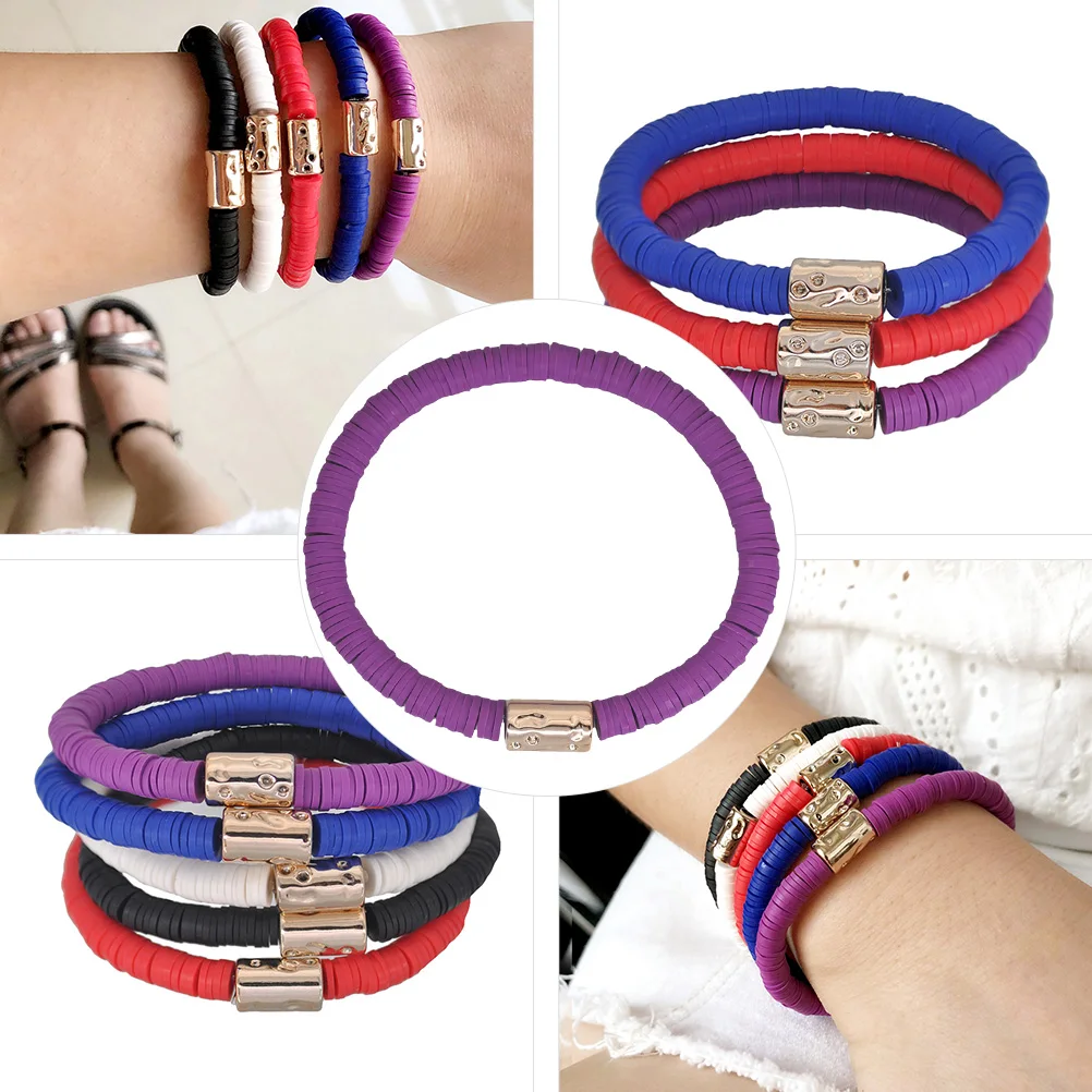 

Bohemian Style Bracelet Handmade Elastic Wrist Chain Colorful Hand String Beach Accessories Ornament For Women Party Daily Wear