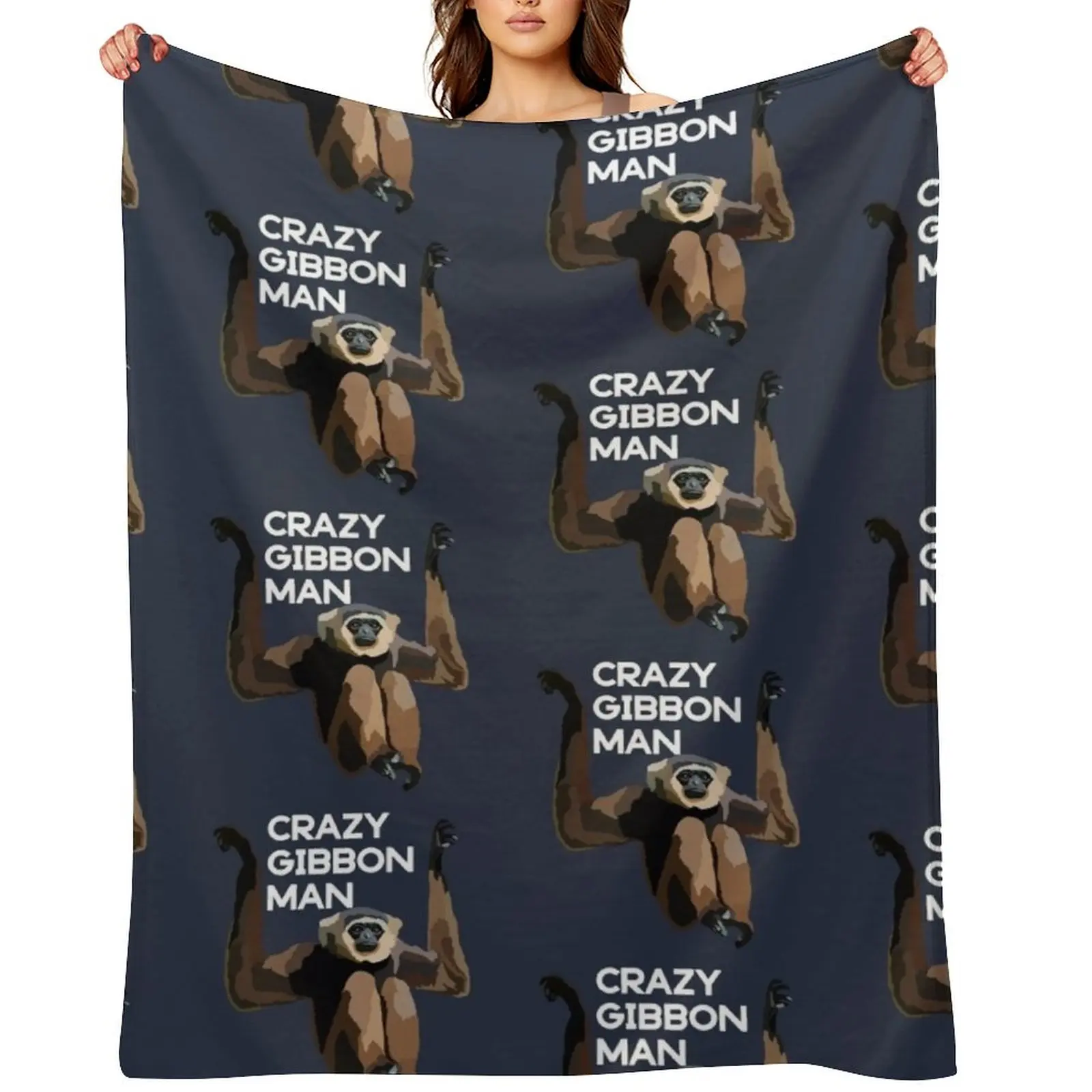 

Crazy Gibbon Man Throw Blanket Bed linens Bed Baby Sofa Blankets