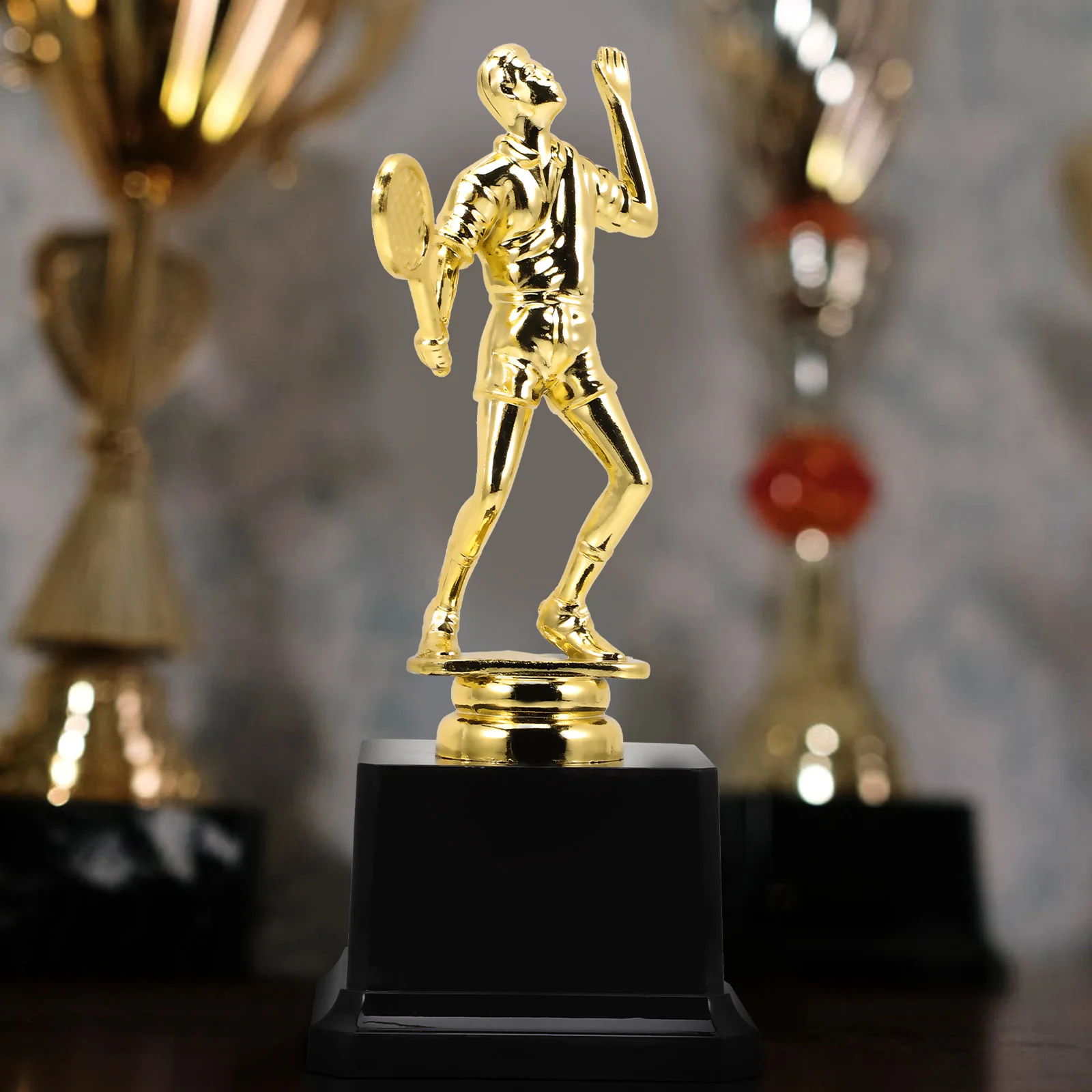 

Креативный кубок для бадминтона, детский сад, детская награда для соревнований, декоративная изысканная большая основа, табличка с именем «сделай сам», награда, спорт