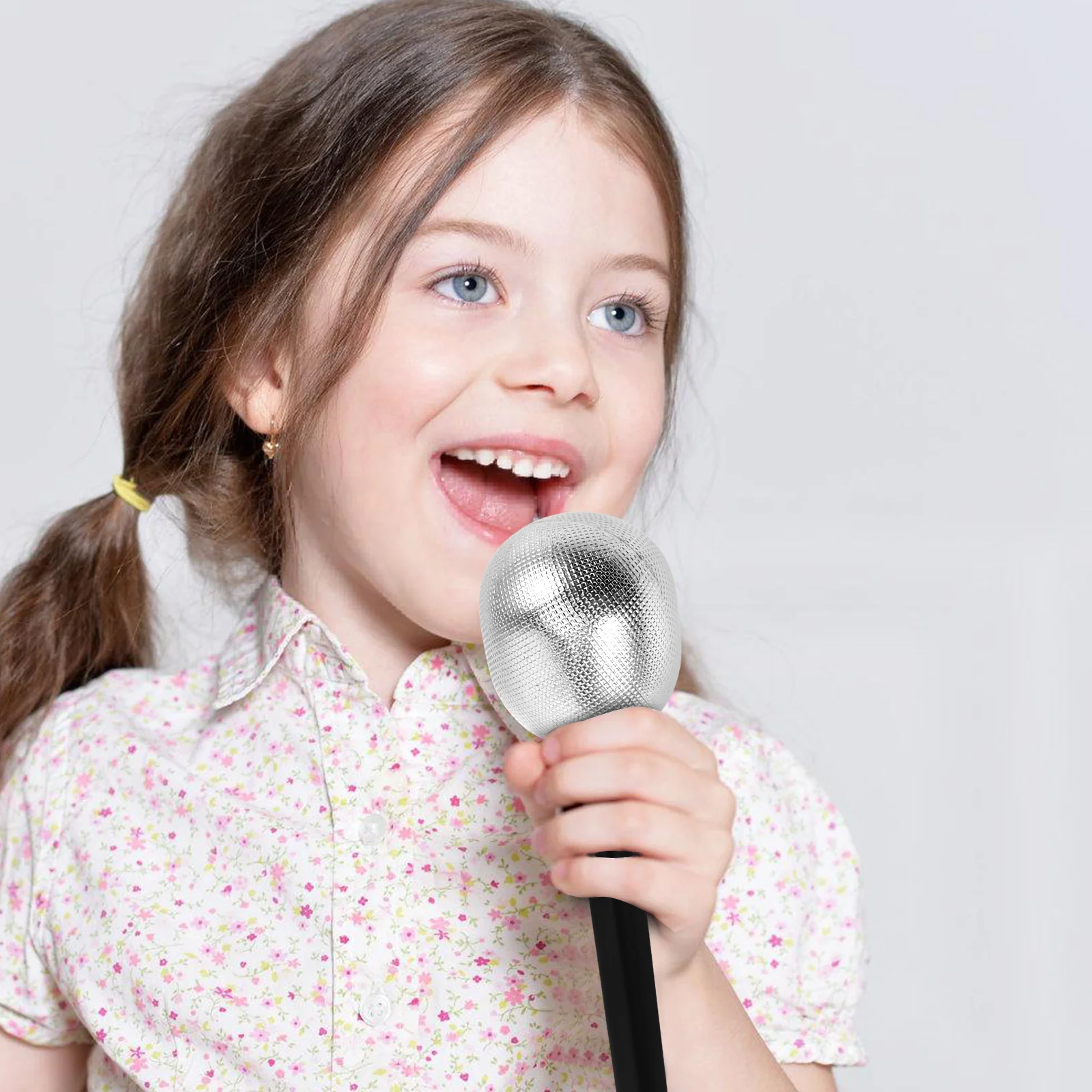 

2pcs Microphone Props Retro Fake Microphone Abs Vlogging Toy Instrument for Kids Party Stage Show Birthday Events