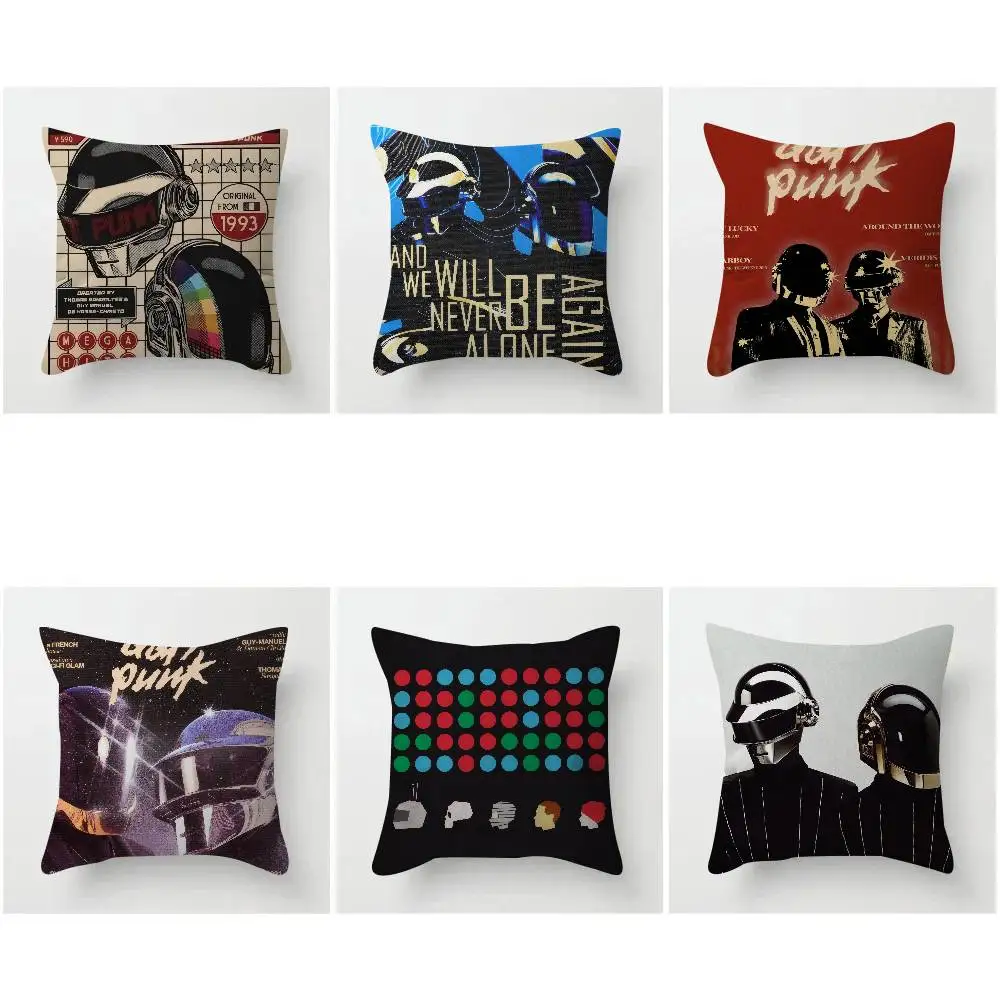 Band d-d-Daft cool logo Punk   Pillow Gift Home Office Decoration Bedroom Sofa Car Cushion Cover case 45x45