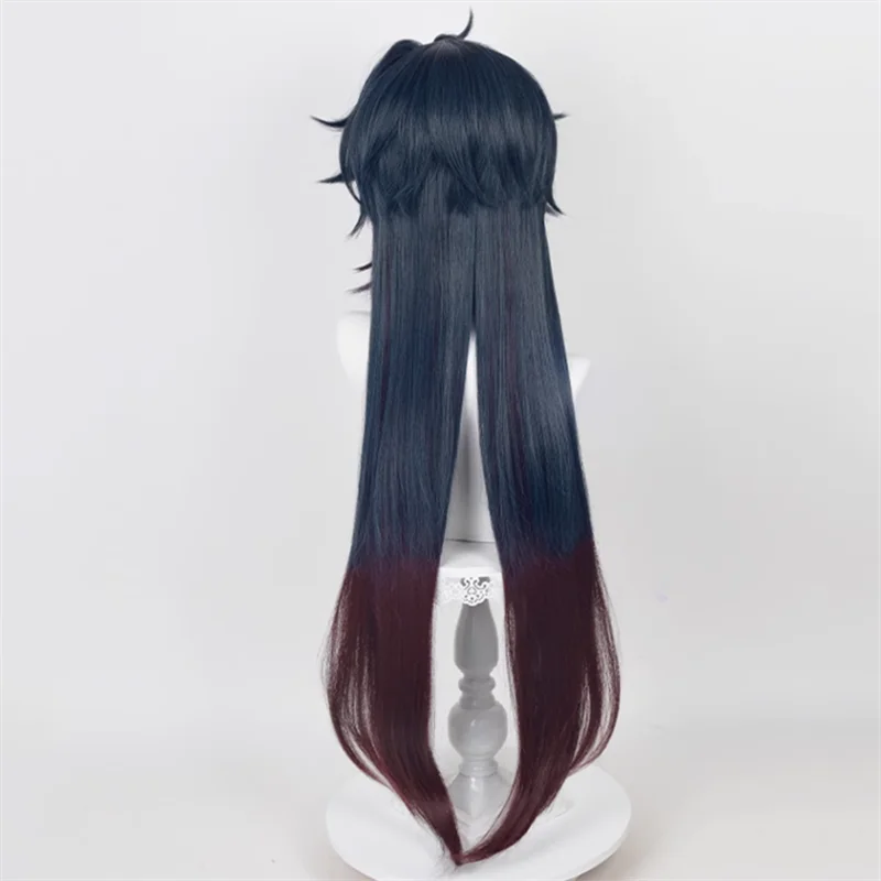 Game Honkai: Star Rail Blade Cosplay Wig Gradient Dark Red Long Hair Heat Resistant Synthetic Halloween Party Accessories Props