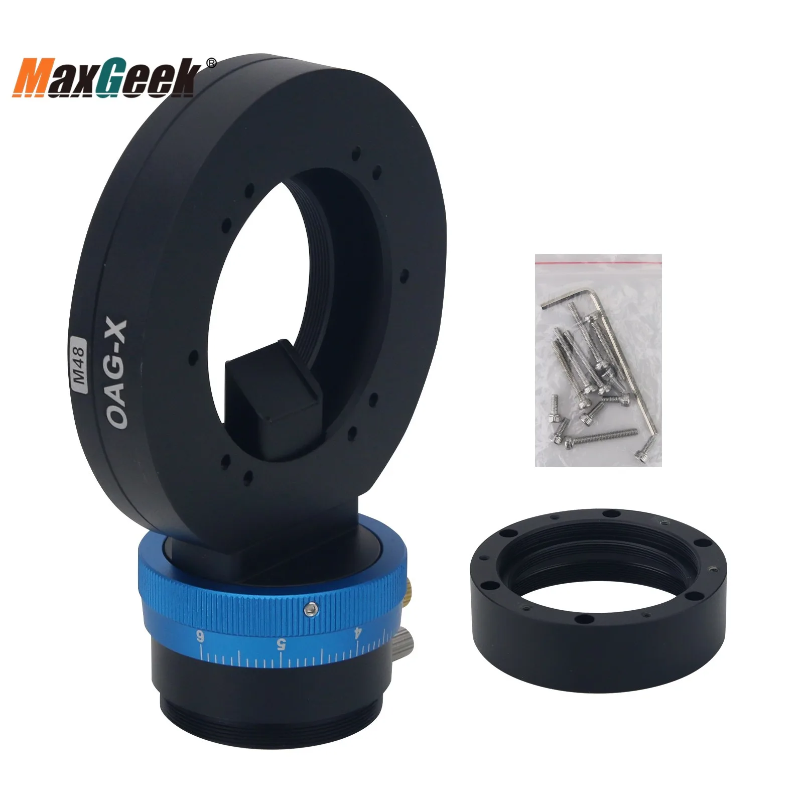 Maxgeek Touptek OAG-X-M48F Large Off-axis Guide with 14x10mm Prism for M48 Deep Sky Camera Astronomical Accessory