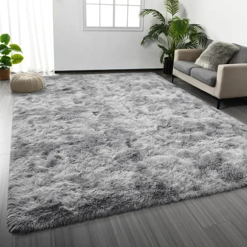 

Tie-Dyed Plush Fuzzy Rugs for Living Room, Ultra Soft Fluffy Furry Rugs for Bedroom, Indoor Carpet Nursery Rugs