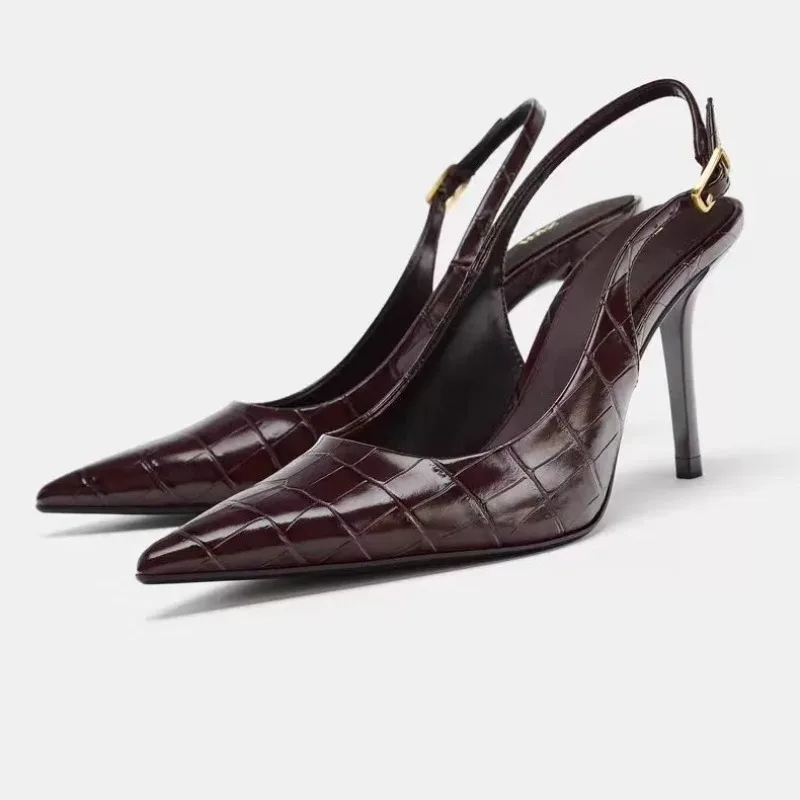 

Luxury High-heeled Women's Sandals Pointed Tip Stiletto Women's Pumps and Heels Fashion Banquet Womens Shoes Sandalias De Mujer