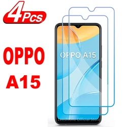 2/4Pcs Tempered Glass For OPPO A15 Screen Protector Glass Film