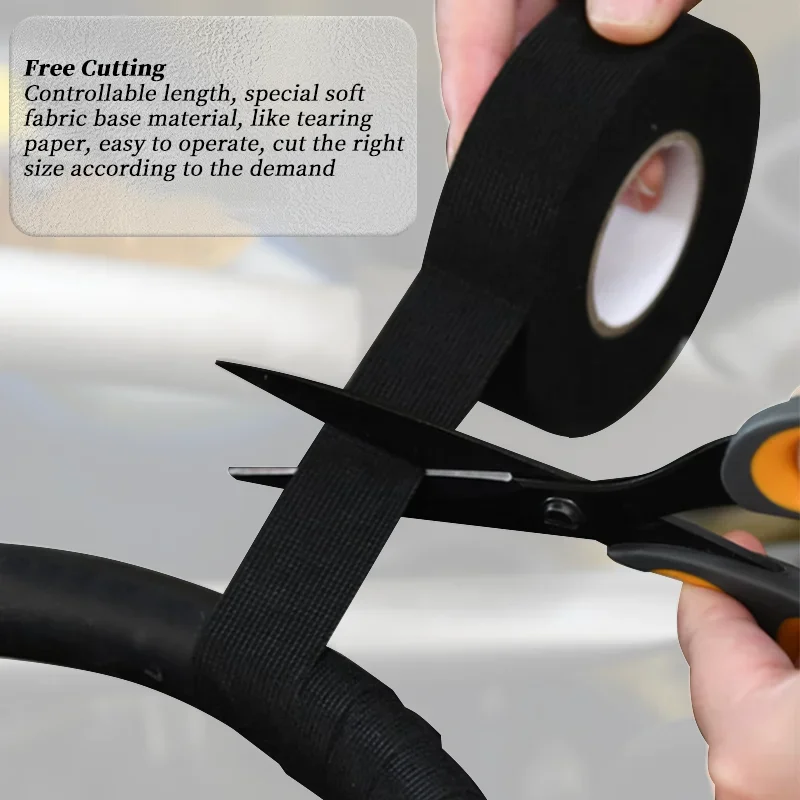 Electrical Insulating Tape Heat Resistant Harness Tape 9/15MM Car Cable Harness Wiring Loom Protection Waterproof Tape