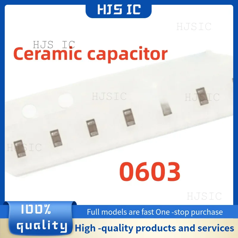 【100PCS】 SMD 0603 Surface mount ceramic capacitor 1UF 2.2 3.3 4.7 10PF 22 33 47P 104 105 106 100NF Best Quality In Stock