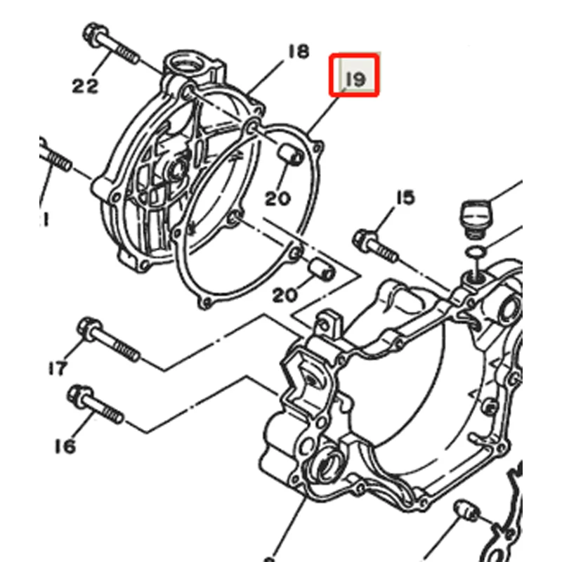 LOPOR 2 Motorcycle Engine OIL PUMP COVER Gasket For YAMAHA YZ125 1989-1993 YZ 125 3JD-15463-10-00