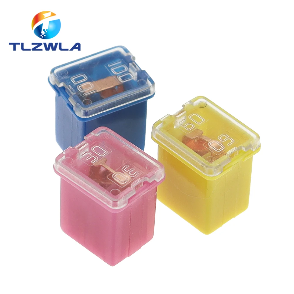 1PCS PEC LPJ 20A 30A 40A 50A 60A Insurance Auto Square Fuse Tube Waterproof Fuse Box