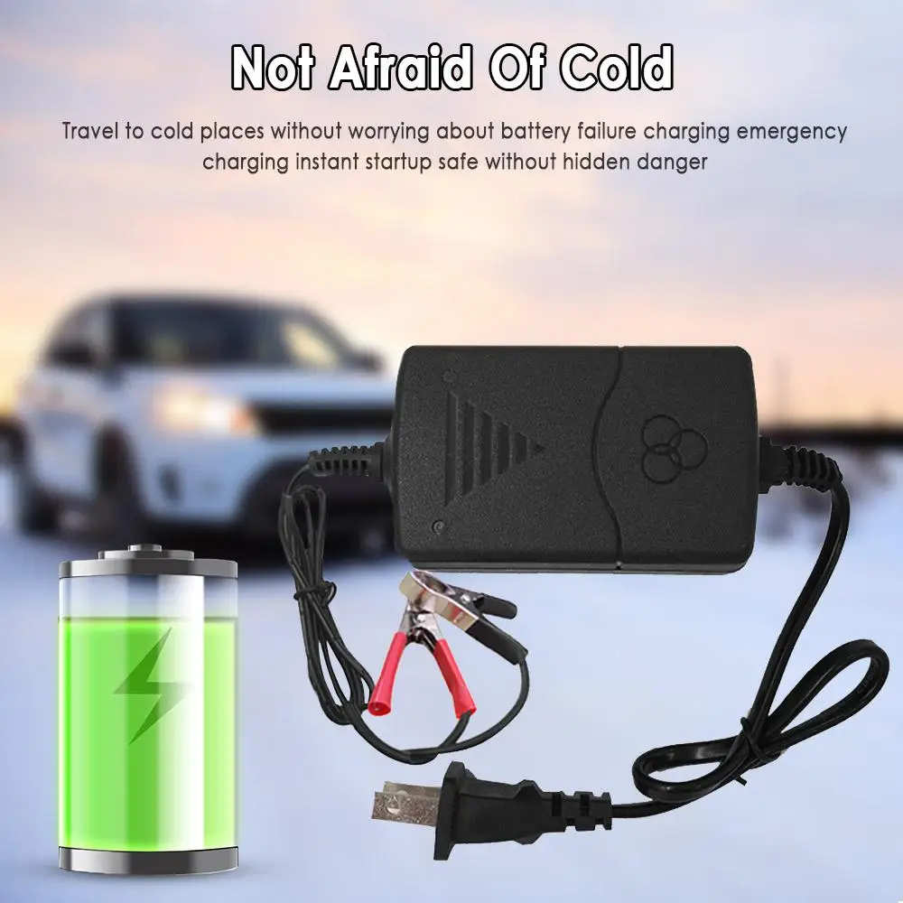 12 V Volt 1A 220V Motor 5ah 7ah 10ah 12ah 17ah Moto 12V1A 1000mA Smart Acid AGM GEL Car Motorcycle Battery Power Charger