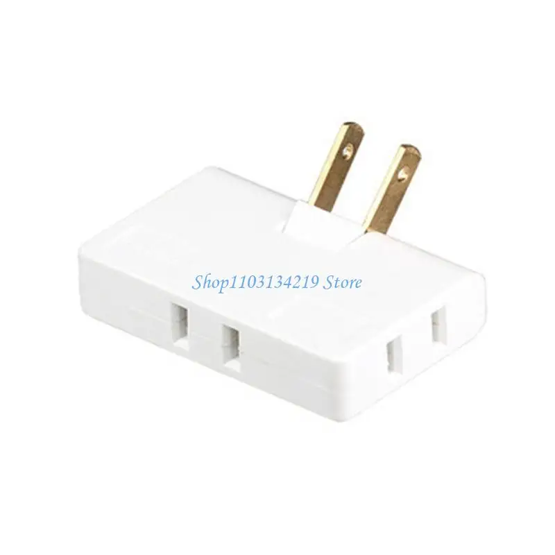 N5KC 3 Ways Wall Outlet Extender Light Rotatable Socket Converter 180 Degree Foldable Extension Plug Adapter for Family Use