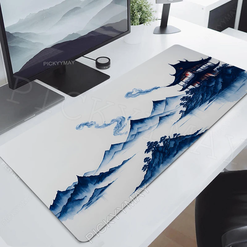 

Large Mousepad Chinese Ink Painting Large Mouse Mat Desk Pads XXL Non-Slip Rubber Mouse Pad Keyboard Mats Gaming Mousepads