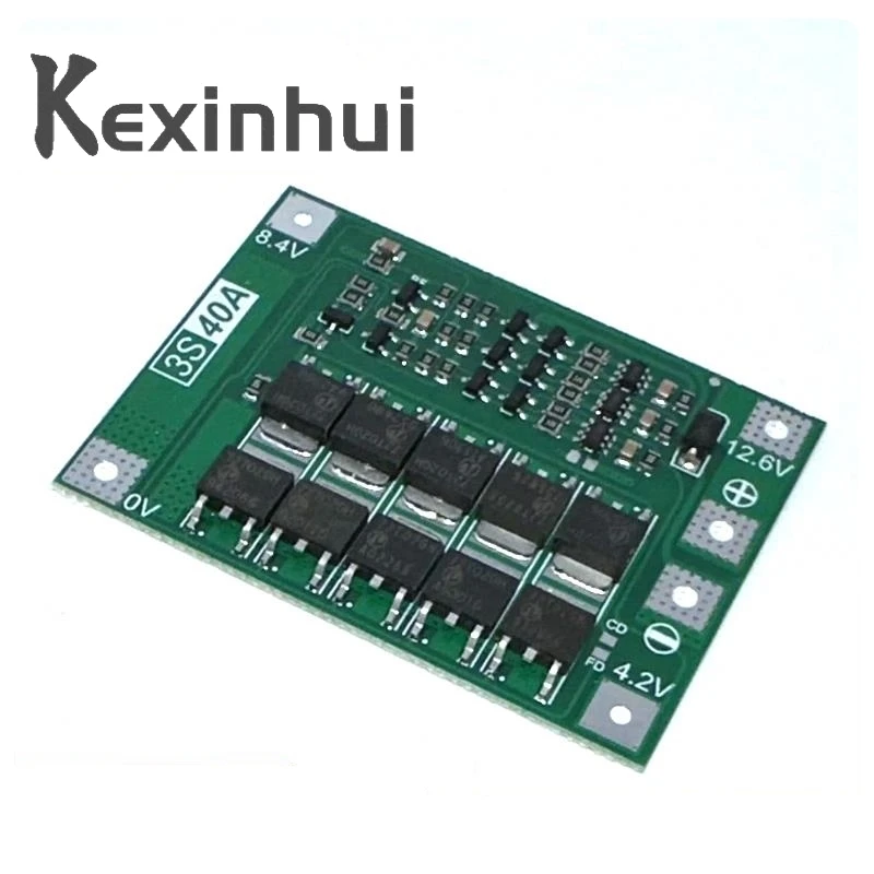 3S 4S 40A 60A Li-ion Lithium Battery Charger Protection Board 18650 BMS For Drill Motor 11.1V 12.6V/14.8V 16.8V Enhance Balance