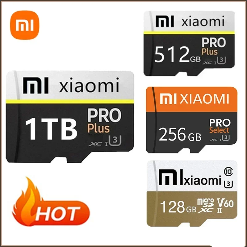 XIAOMI-tarjeta de memoria SD de alta velocidad para teléfono inteligente, dispositivo Flash de 128GB, 256GB, 512GB, Clase 10, SD/TF, para mesa, PC, cámara