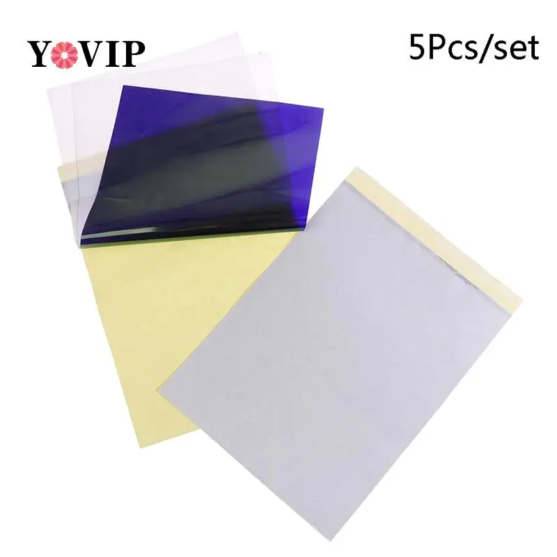 5pcs 21x30cm Tattoo Transfer Paper Accessories Papier Transfert Tatouage Stencil Carbon Tattoo Supplies Accesorio Copy Body Arts