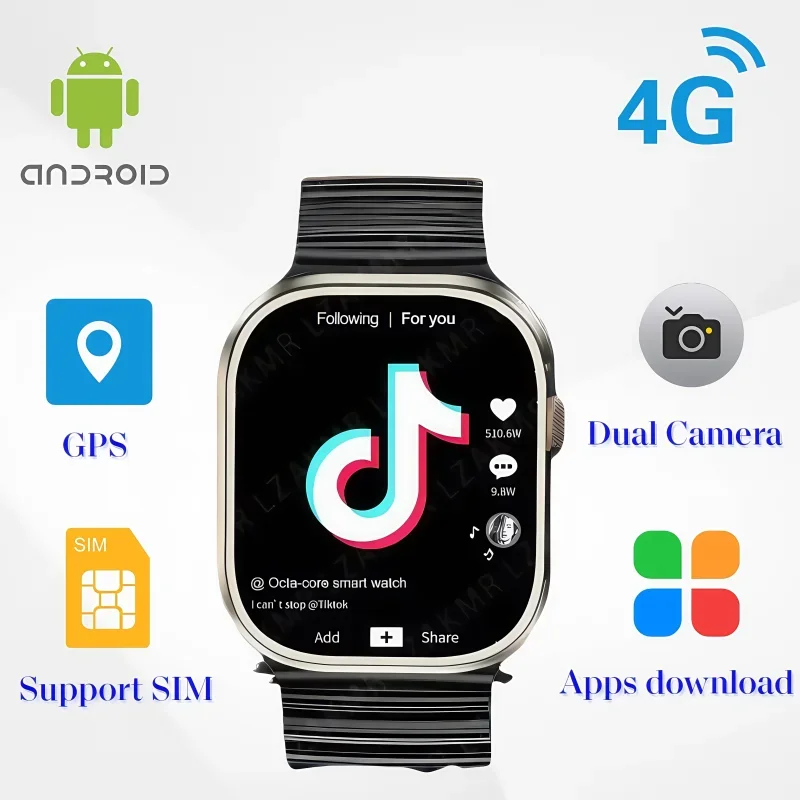 

4G NET GS29 Смарт-часы для мужчин 64G Rom SOS в один клик ОС Android GPS Карты SIM-карты для Google Play YouTube Шагомер Трекер сна