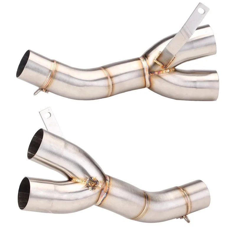 For Ducati Scrambler 800 2015-2021 Motorcycle Exhaust Modified Middle Section Stainless Steel Double Outlet Link Pipe