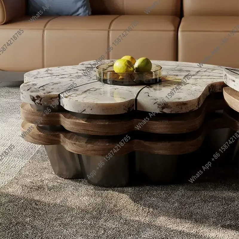 

Кофейный столик X Light Luxury в итальянском стиле, натуральный, для гостиной, элитный, современный, для дома и офиса, из каменной плиты, большой размер
