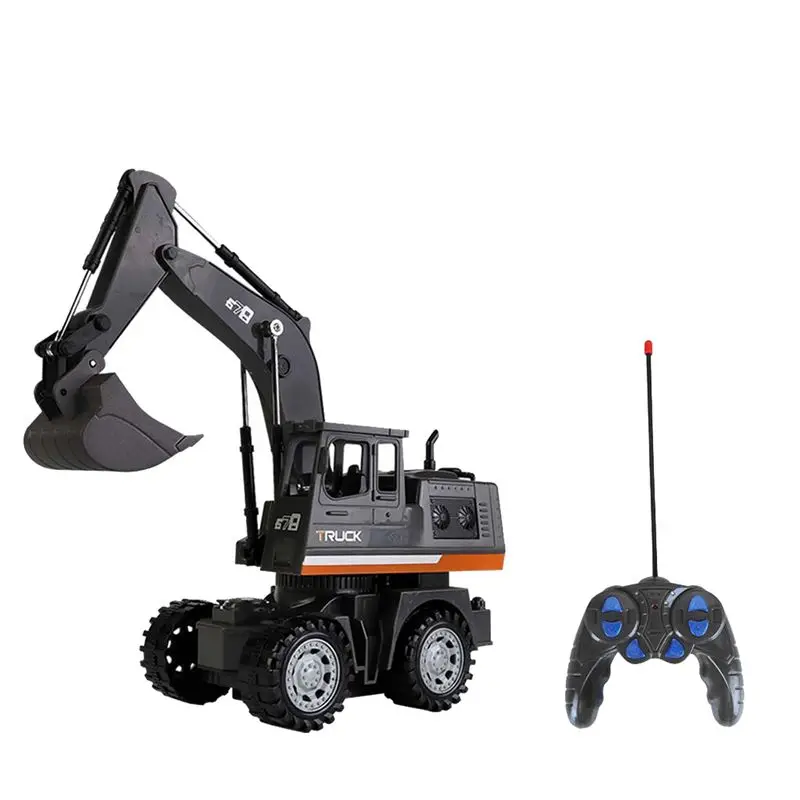 *BAAY Kids Simulation Alloy Remote Control Excavator Toy Remote Control Electric Engineering Car Toy Gifts for Children