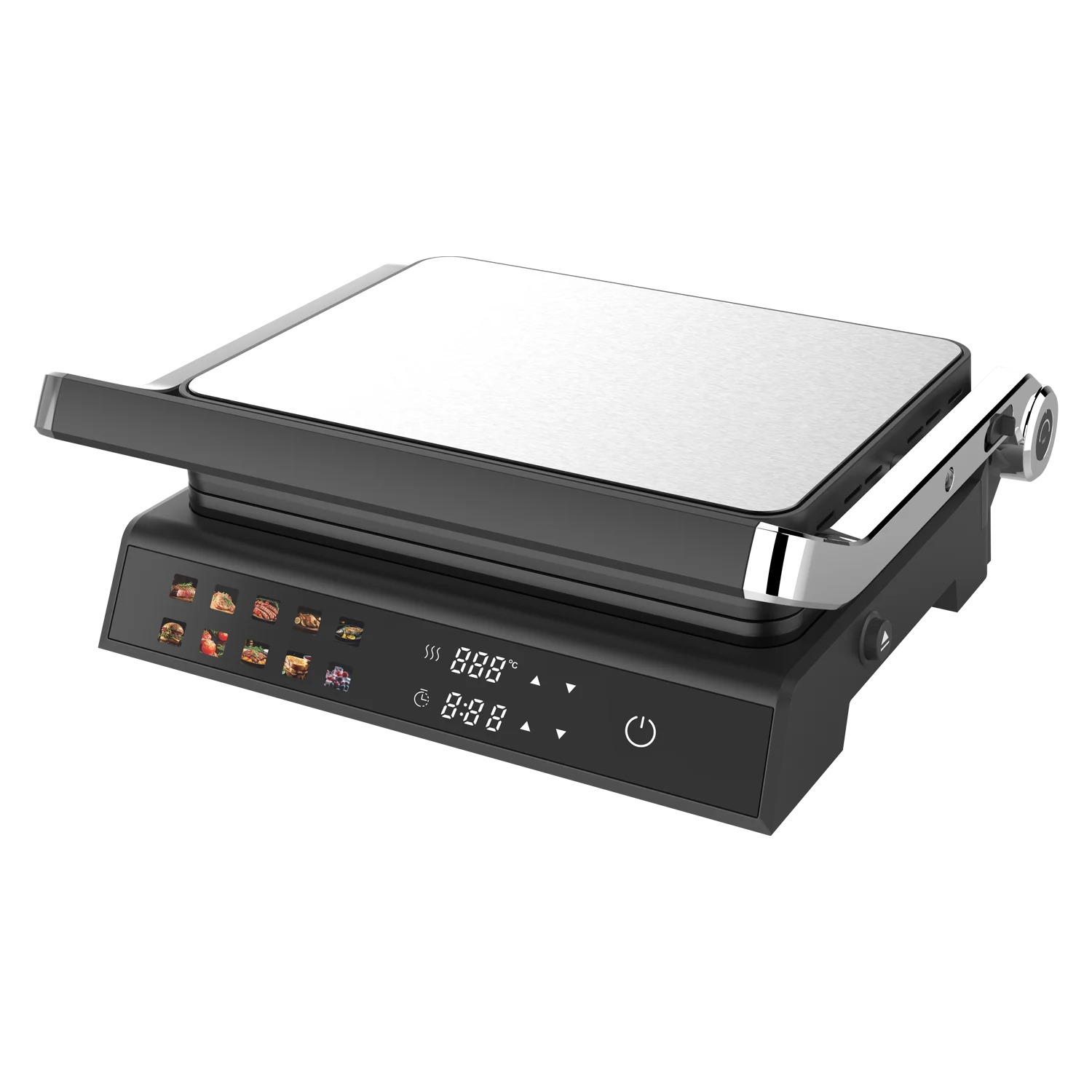 

2026 New Model Multi-functionalFull Open Non-stick Plate Removable Oil Tray Electric Sandwich Panini Hot Press Maker Grill Machi