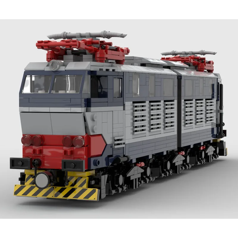 MOC Building Blocks City FS E656 Locomotive Train Technology Bricks DIY Assembly Motors Vehicle Transportation Toys Gifts