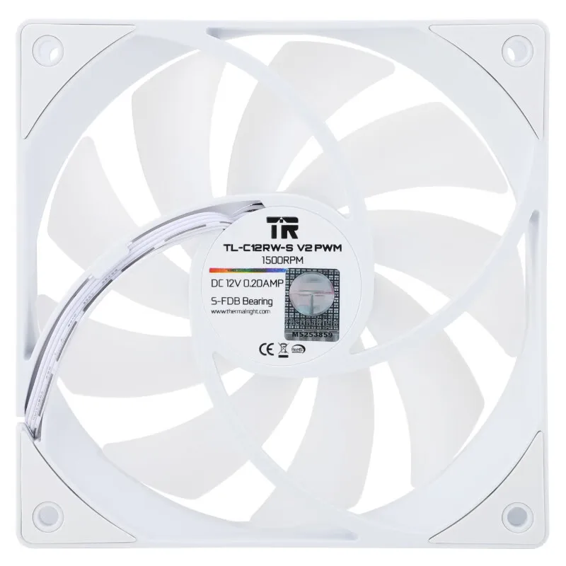 ثيرماليست TL-C12RW-S V2 TL-C12RB-S 12 سنتيمتر عكس مروحة التبريد 5 فولت 3PIN ARGB PWM 1500RPM الصامت مروحة S-FDB