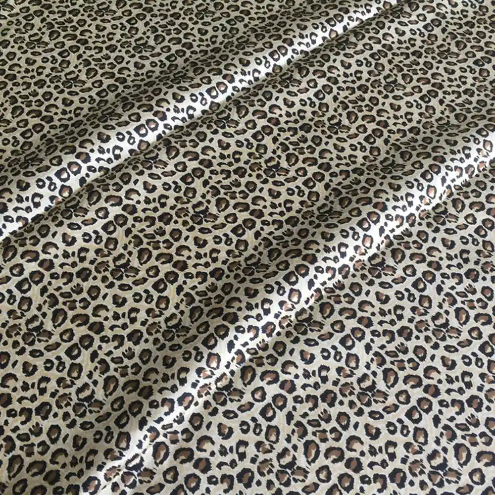 Leopard Print 100% pure nature silk fabric Chinese silk fabric for dress curtains scarf clothing bedding LS0520