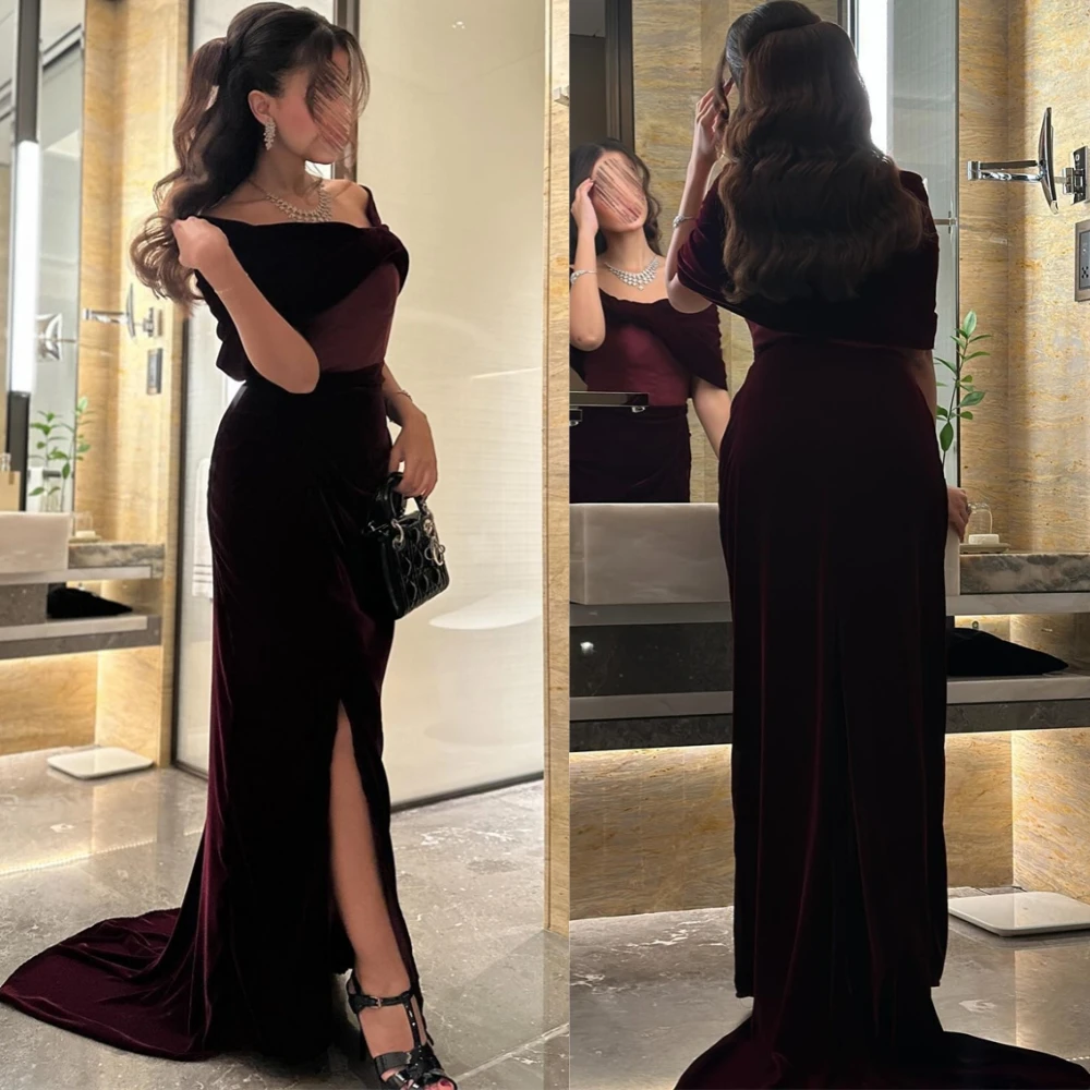 

Customized Exquisite Jersey Evening Dress High Quality Boat Neck Cocktail Dress Modern Mermaid Special Occasion Gowns