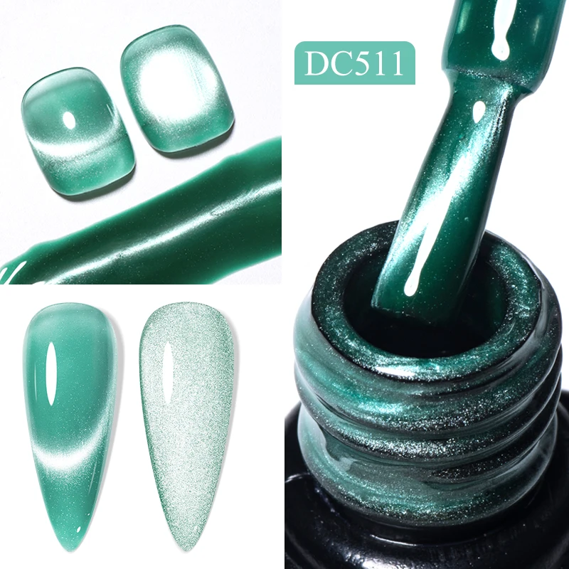 7ML MTSSII Mint Manbo Magnetic Gel Olive Green Nails For Spring Summer Semi-transparent Soak Off UV Gel Nail Varnish Supplies