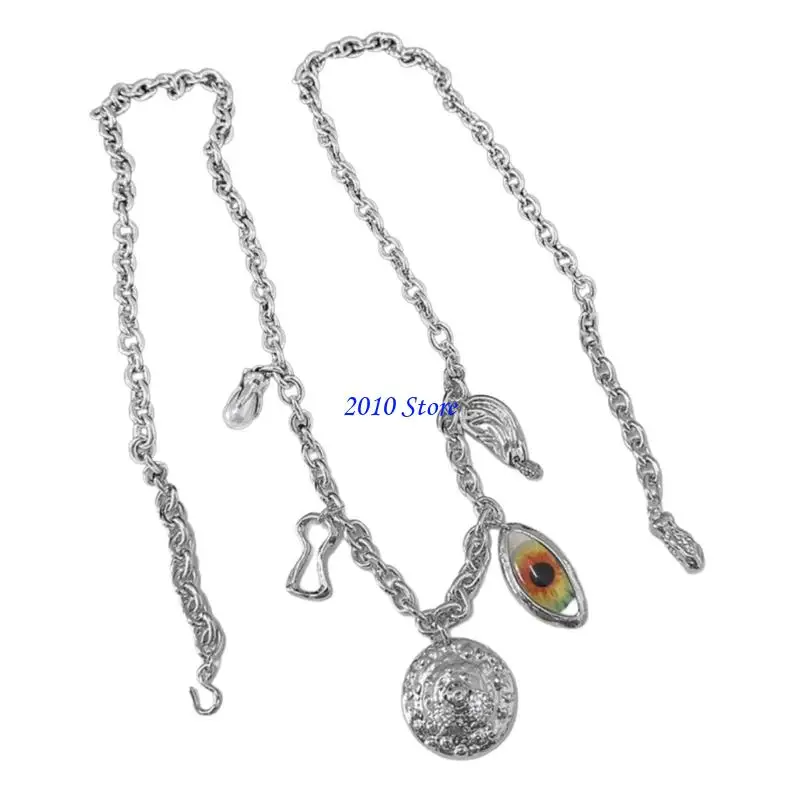 F3MF 우아한 허리 쥬얼리 악마의 눈 바디 체인 조정 가능한 벨트 허리 장식 액세서리 이브닝 드레스 할로윈 이벤트